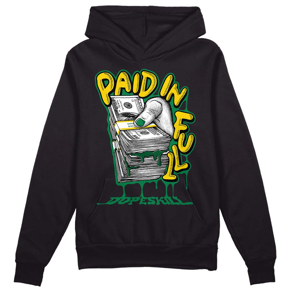 Green Sneakers DopeSkill Hoodie Sweatshirt Paid In Full Graphic Streetwear - Black