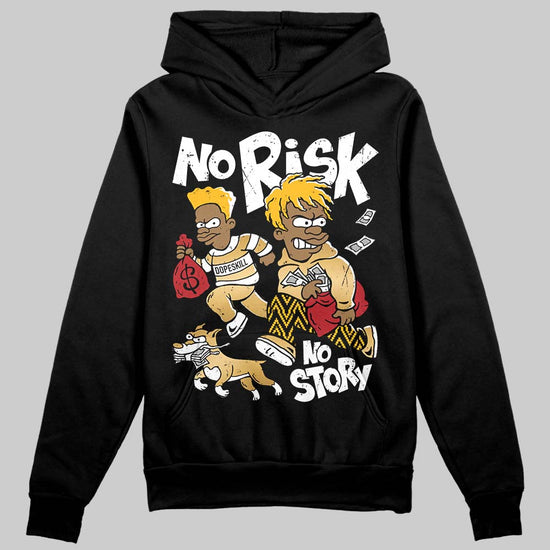 Jordan 12 Retro 'Taxi' 2025 DopeSkill Hoodie Sweatshirt No Risk No Story Graphic Streetwear - Black