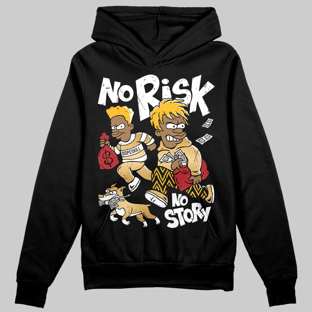 Jordan 12 Retro 'Taxi' 2025 DopeSkill Hoodie Sweatshirt No Risk No Story Graphic Streetwear - Black