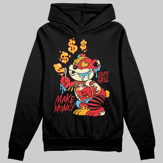 Red Sneakers DopeSkill Hoodie Sweatshirt Make Money Graphic Streetwear - Black