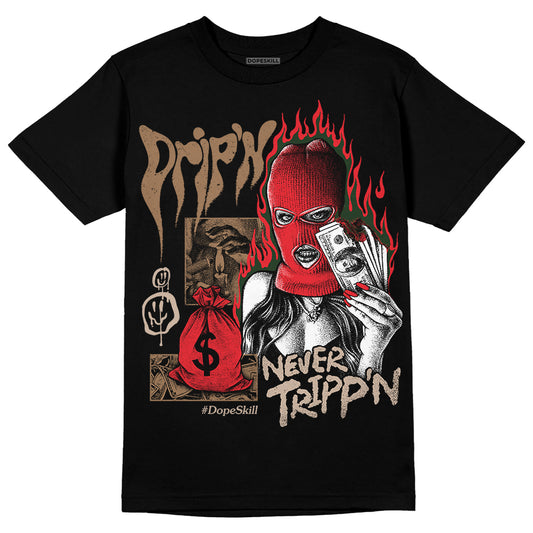 Dunk Low Freddy Krueger DopeSkill T-Shirt Drip'n Never Tripp'n Graphic Streetwear - Black