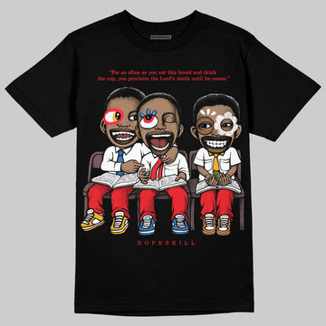 Red Sneakers DopeSkill T-Shirt First Sunday Graphic Streetwear - Black