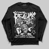 Dunk Low Panda White Black DopeSkill Long Sleeve T-Shirt Distorted Realms Graphic Streetwear - Black