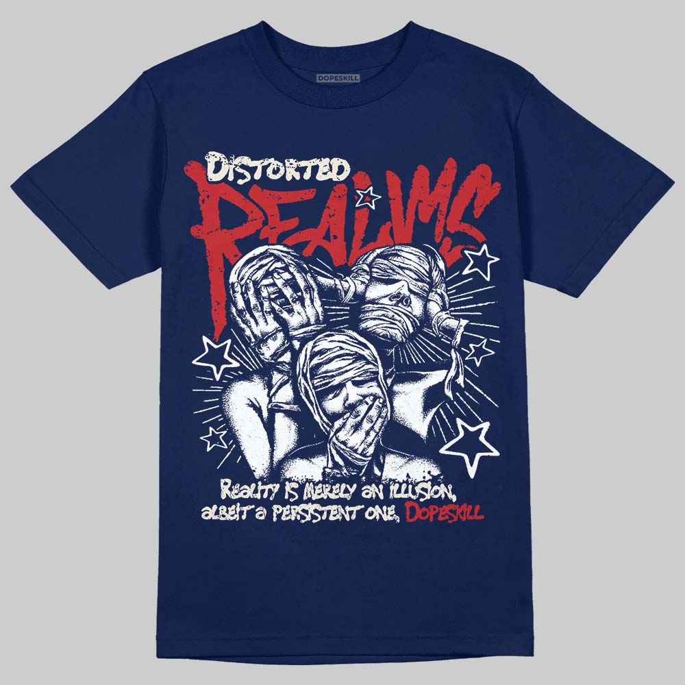 Jordan 11 “Rare Air” DopeSkill T-Shirt Distorted Realms Graphic Streetwear - navy