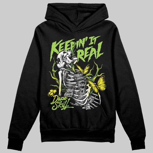 Neon Green Sneakers DopeSkill Hoodie Sweatshirt Keepin' It Real Graphic Streetwear - Black