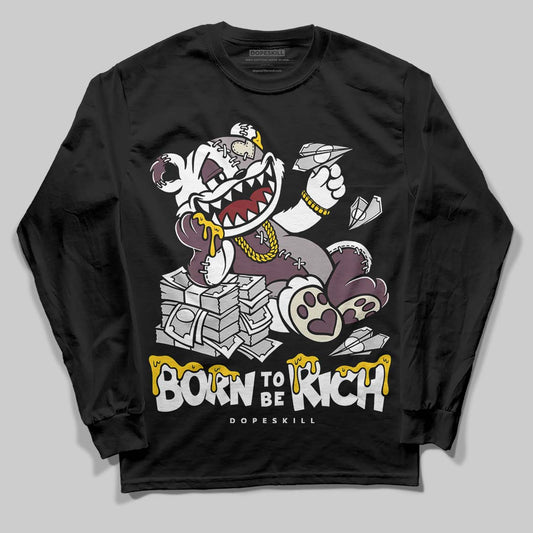 A Ma Maniére x Air Jordan 5 “Violet Ore” DopeSkill Long Sleeve T-Shirt Born To Be Rich Graphic Streetwear - Black