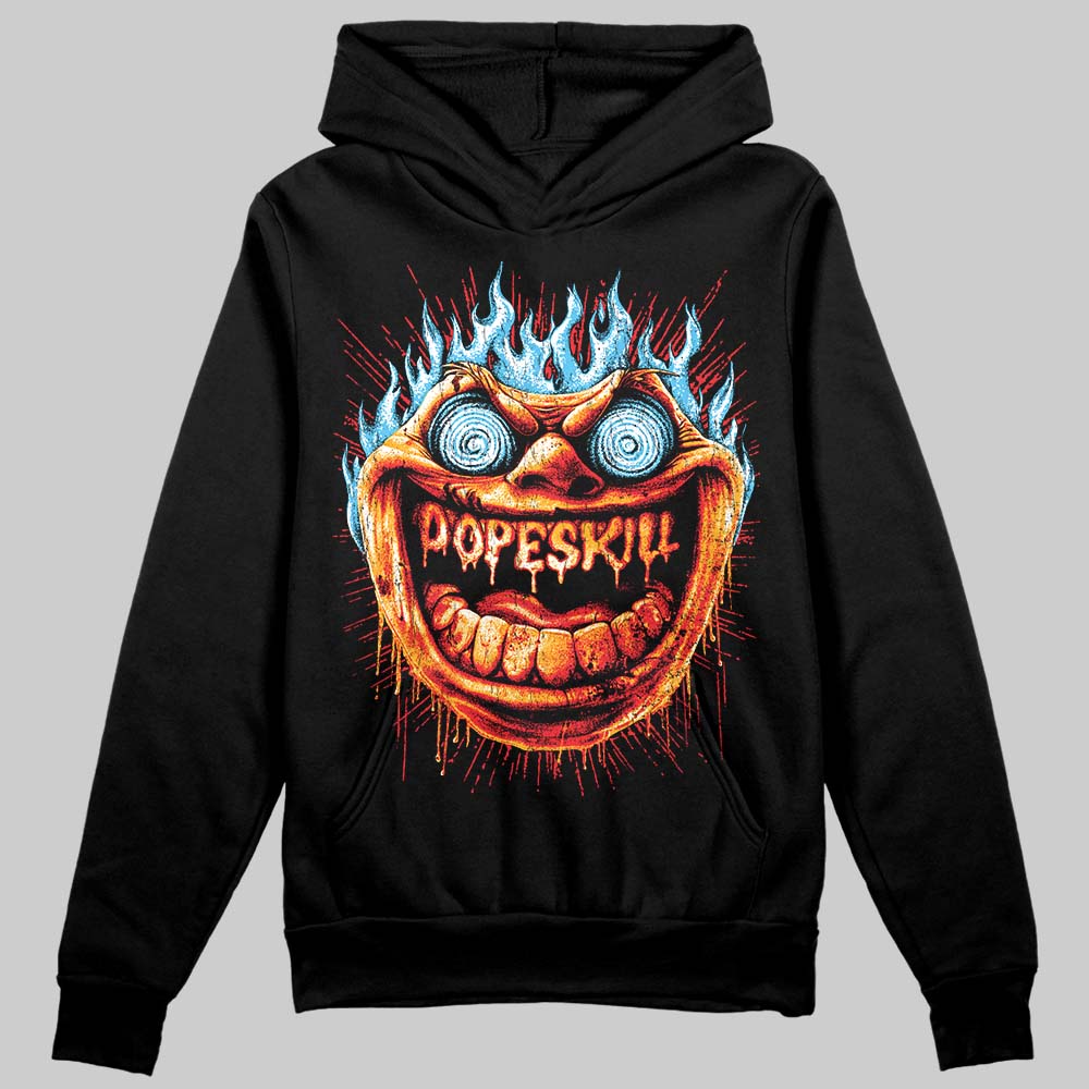 Red Sneakers DopeSkill Hoodie Sweatshirt Hellfire Graphic Streetwear - black
