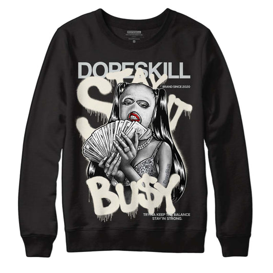 Jordan 1 Retro Low OG Black Cement DopeSkill Sweatshirt Stay It Busy Graphic Streetwear - Black