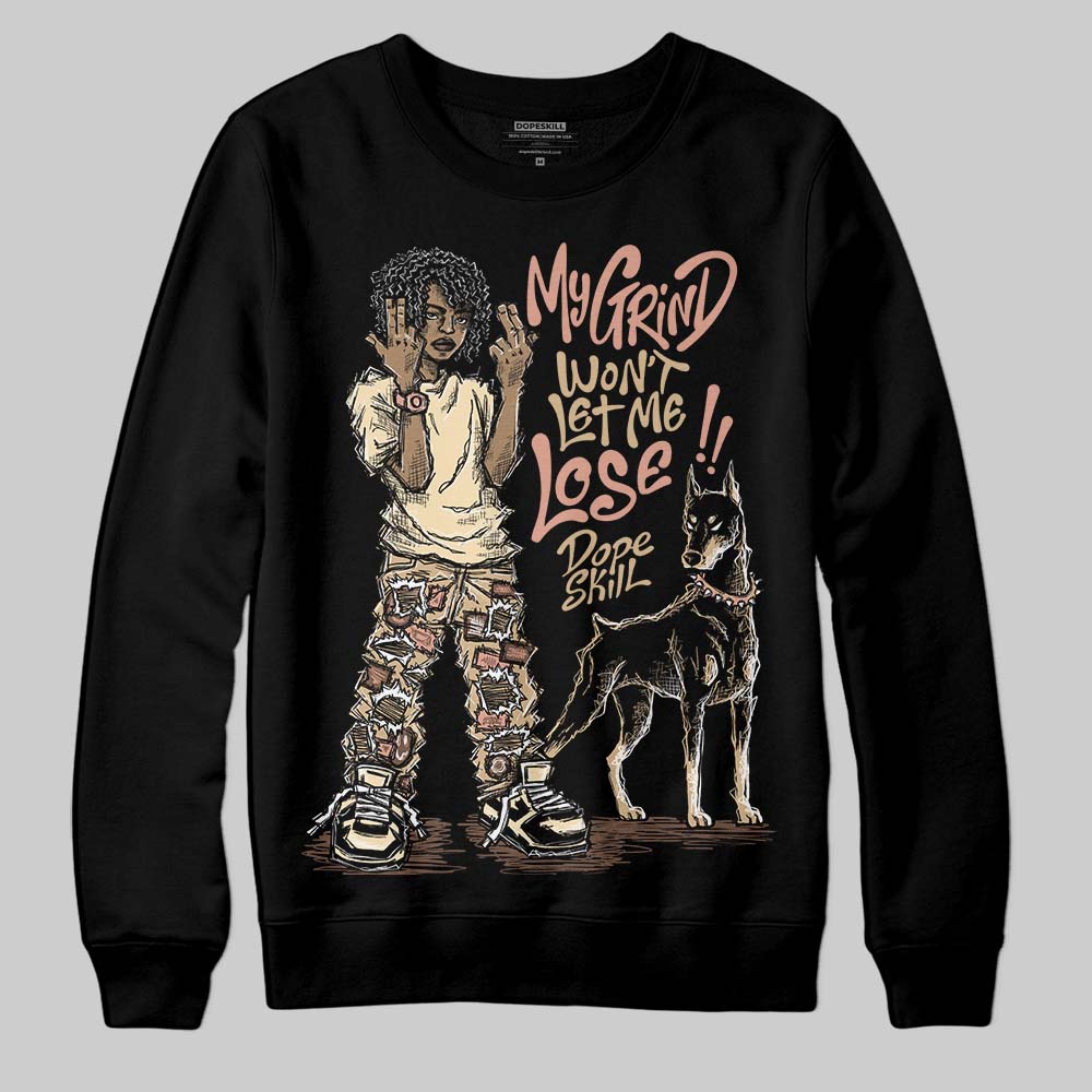 TAN Sneakers DopeSkill Sweatshirt My Grind Won't Let Me Lose Graphic Streetwear - black