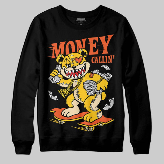 Yellow Sneakers DopeSkill Sweatshirt Money Callin' Graphic Streetwear - Black