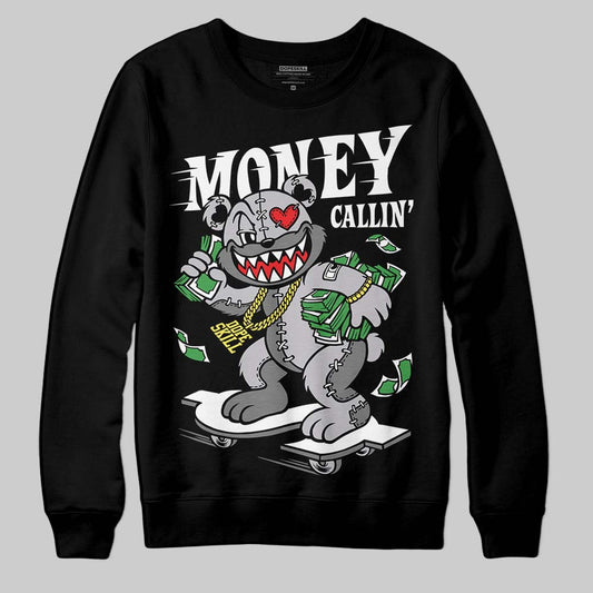 Grey Sneakers DopeSkill Sweatshirt Money Callin' Graphic Streetwear - Black
