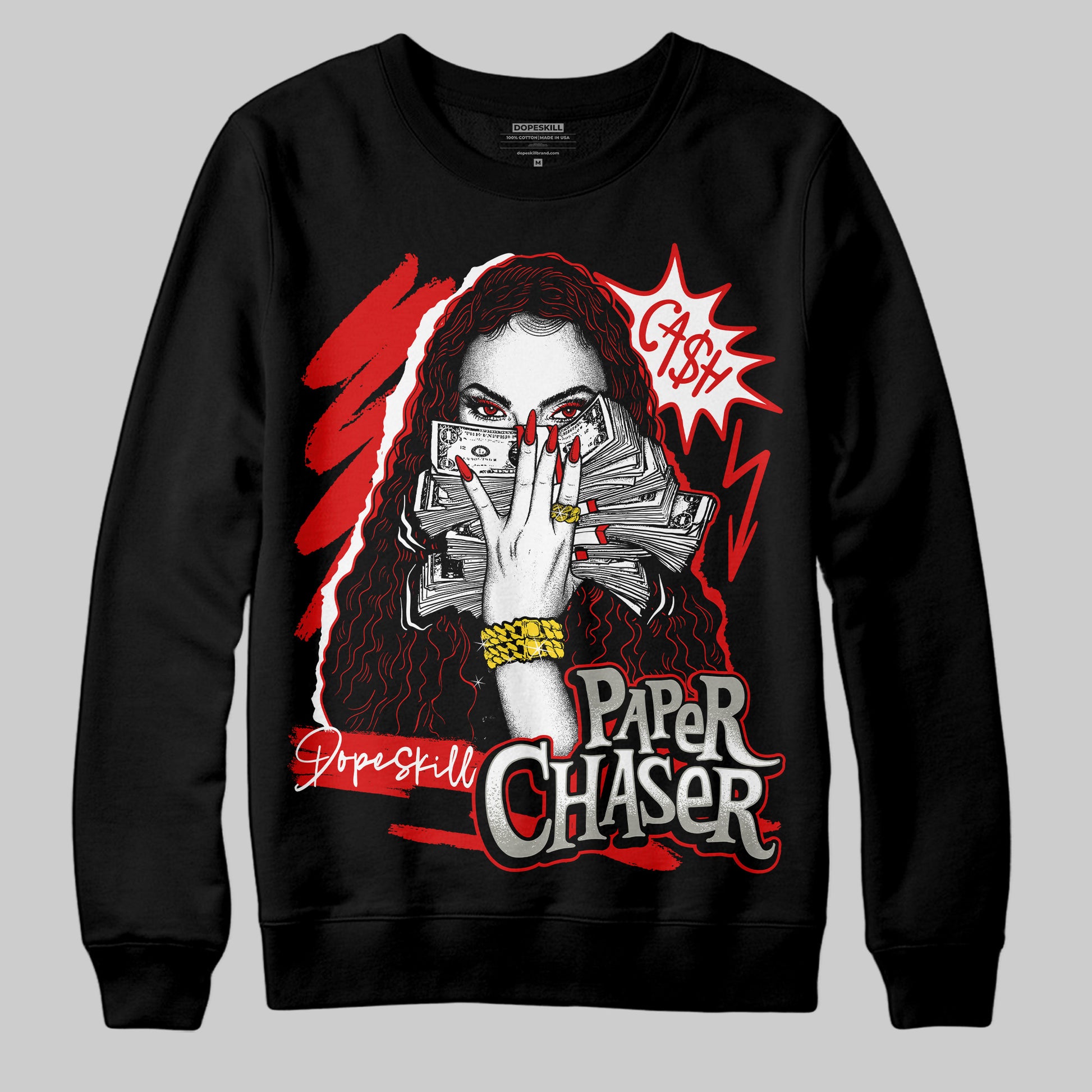 Jordan 3 Fire Red DopeSkill Sweatshirt NPC Graphic Streetwear - Black