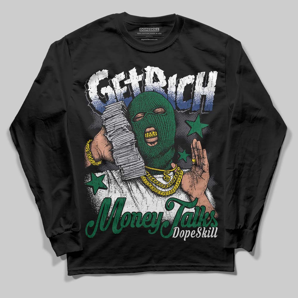 Asics GT-2160 ‘Shamrock Green’ DopeSkill Long Sleeve T-Shirt Get Rich Graphic Streetwear - Black