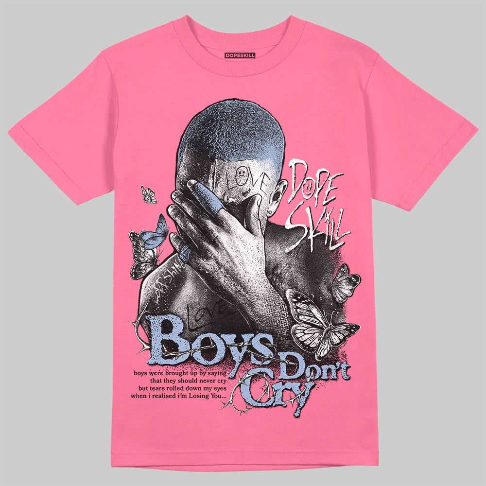 Jordan 3 GS “Cobalt Bliss” DopeSkill T-Shirt Boys Don't Cry Graphic Streetwear - Safety Pink