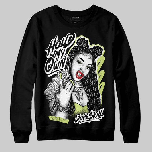 Jordan 5 “Luminous Green” DopeSkill Sweatshirt New H.M.O Graphic Streetwear - Black
