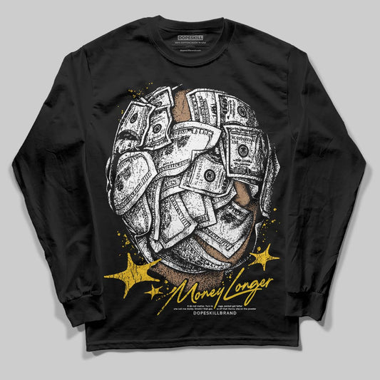 Yellow Sneakers DopeSkill Long Sleeve T-Shirt Money Longer Graphic Streetwear - Black