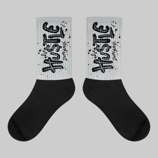 Wolf Grey 12s DopeSkill Sublimated Socks Hustle Graphic