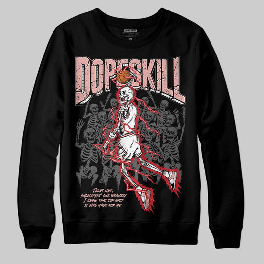 Jordan 1 Low OG “Rust Pink” DopeSkill Sweatshirt Thunder Dunk Graphic Streetwear - Black