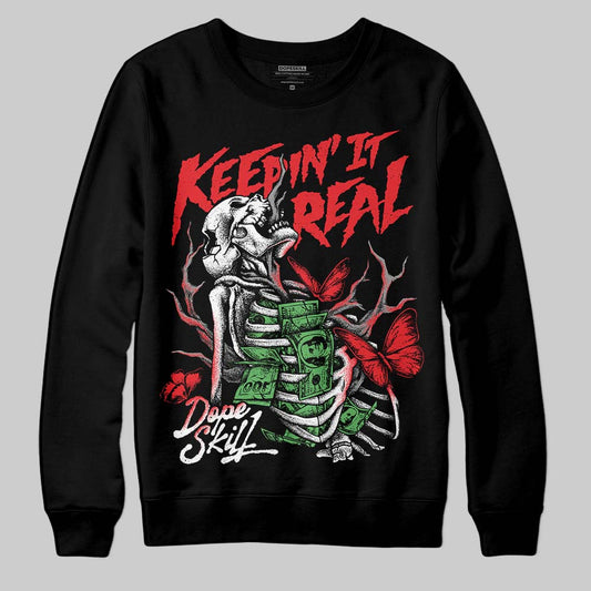 Black and White Sneakers DopeSkill Sweatshirt Keepin' It Real Graphic Streetwear - Black
