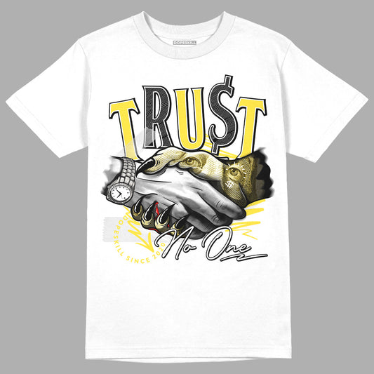 Jordan 11 Low 'Yellow Snakeskin' DopeSkill T-Shirt Trust No One Graphic Streetwear  - White 