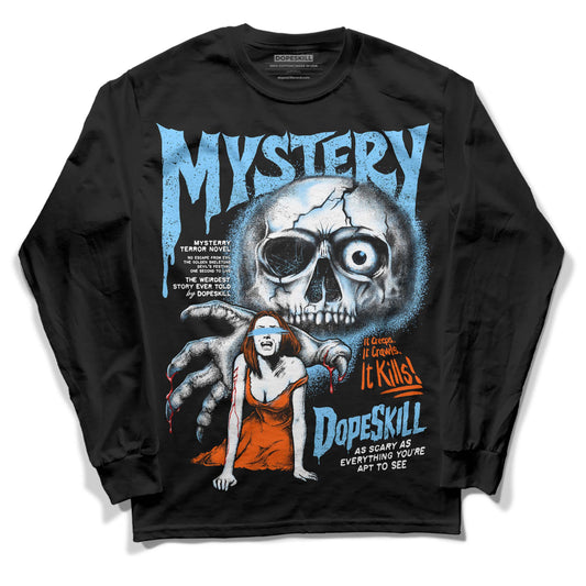 Dunk Low Futura University Blue DopeSkill Long Sleeve T-Shirt Mystery Ghostly Grasp Graphic Streetwear - Black