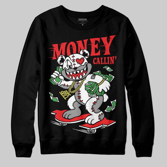 Black and White Sneakers DopeSkill Sweatshirt Money Callin' Graphic Streetwear - Black