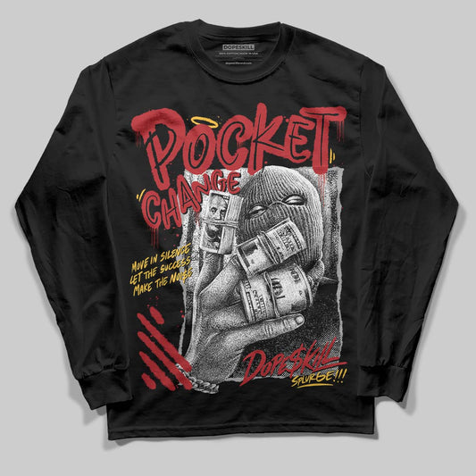 Jordan 14 Golf “Last Shot” DopeSkill Long Sleeve T-Shirt Pocket Change Graphic Streetwear - Black