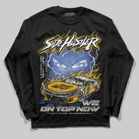 Royal Blue Sneakers DopeSkill Long Sleeve T-Shirt Flexin' Graphic Streetwear - Black