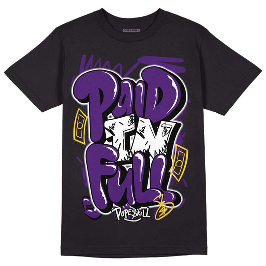Jordan 12 “Field Purple” DopeSkill T-Shirt New Paid In Full Graphic Streetwear - Black