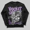 PURPLE Sneakers DopeSkill Long Sleeve T-Shirt Pocket Change Graphic Streetwear - Black