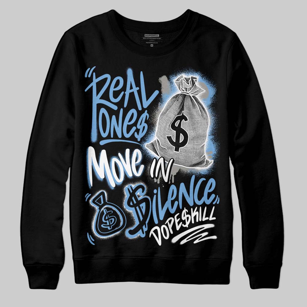 Jordan 12 Retro 'Melo' DopeSkill Sweatshirt Real Ones Move In Silence Graphic Streetwear - Black