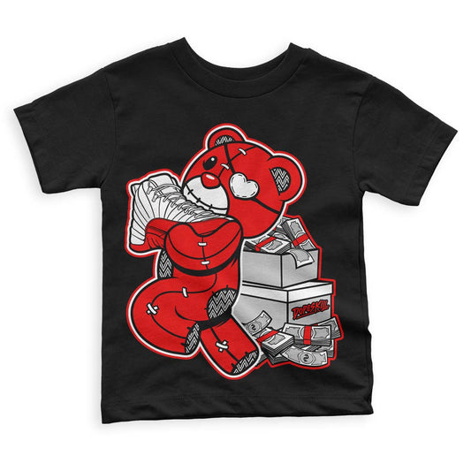 Jordan 12 “Cherry” DopeSkill Toddler Kids T-shirt Bear Steals Sneaker Graphic Streetwear - Black 