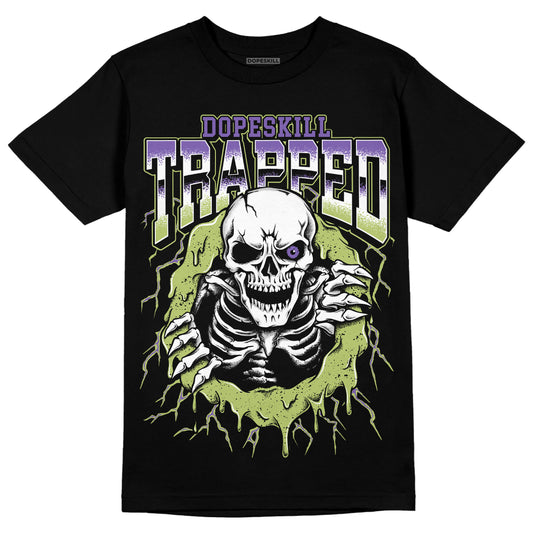 Jordan 4 Canyon Purple DopeSkill T-Shirt Trapped Halloween Graphic Streetwear - Black