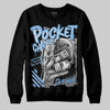Jordan 6 University Blue DopeSkill Sweatshirt Pocket Change Graphic Streetwear - Black