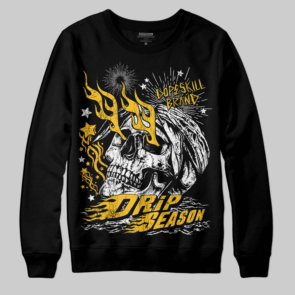 Yellow Sneakers DopeSkill Sweatshirt Drip Season Graphic Streetwear - Black