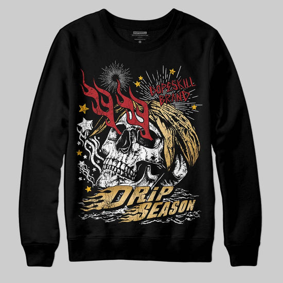 Jordan 12 Retro 'Taxi' 2025 DopeSkill Sweatshirt Drip Season Graphic Streetwear - Black