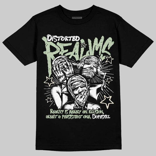 Jordan 4 WMNS “Seafoam” (2025) DopeSkill T-Shirt Distorted Realms Graphic Streetwear - Black