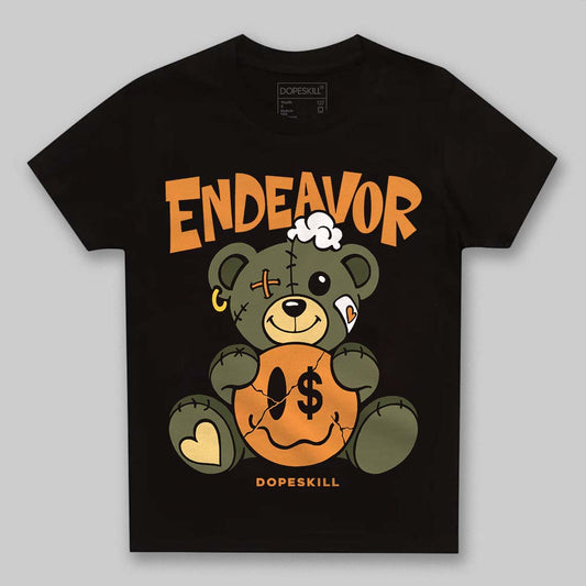 Olive Sneakers DopeSkill Toddler Kids T-shirt Endeavor Graphic Streetwear - Black