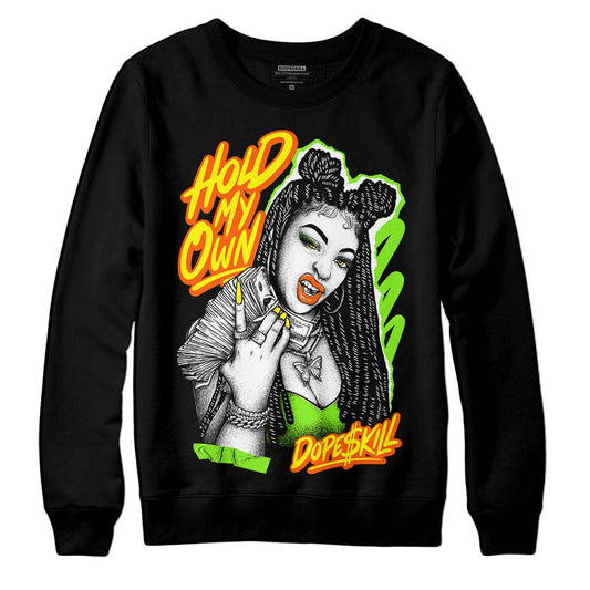 Neon Green Sneakers DopeSkill Sweatshirt New H.M.O Graphic Streetwear - Black