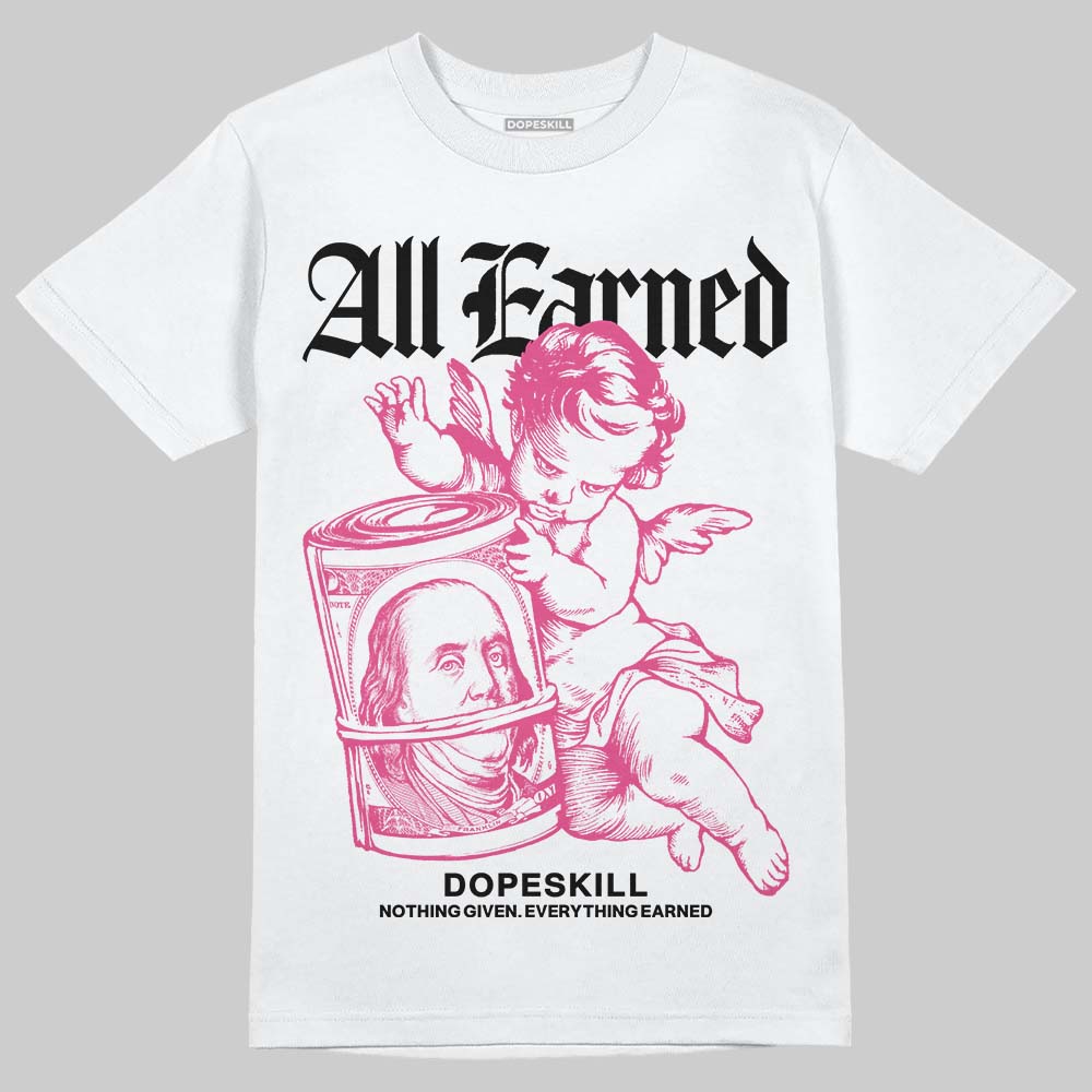 Asics Gel-1130 Pink Glo/ Black DopeSkill T-Shirt All Earned Graphic Streetwear - White