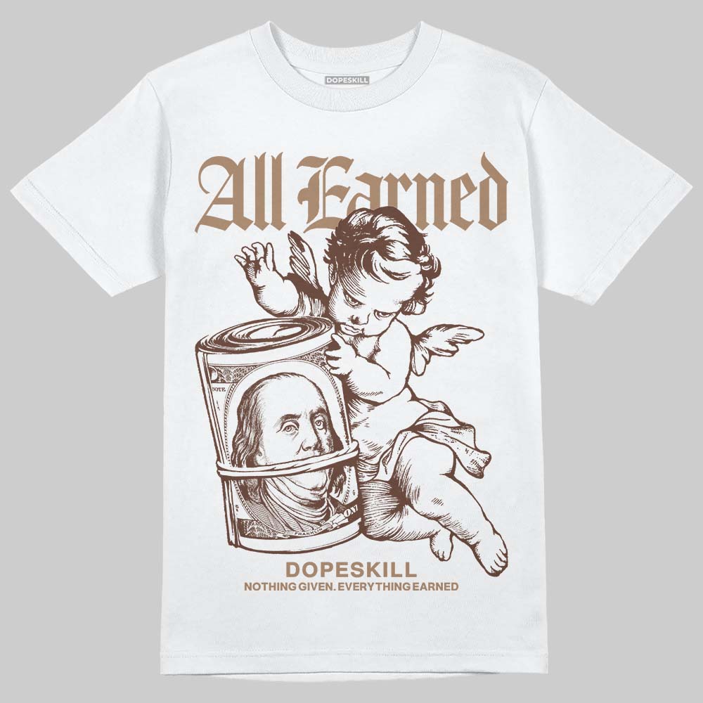 Harris Tweed x Wmns Dunk Low 'Sesame' DopeSkill T-Shirt All Earned Graphic Streetwear - White