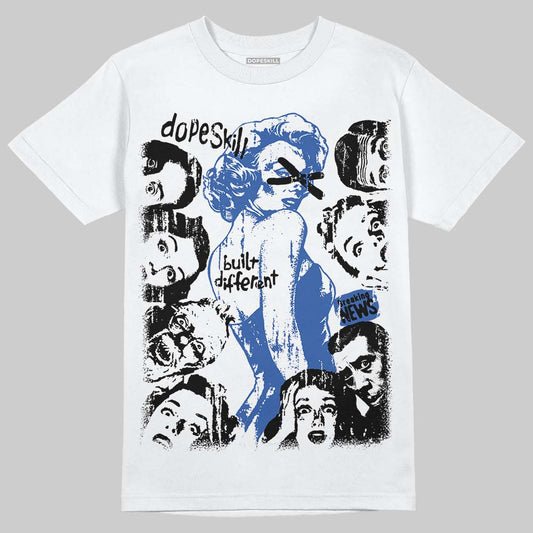 Awake NY x Jordan 5 Retro 'Black Racer Blue' DopeSkill T-Shirt Built Different Graphic Streetwear - White