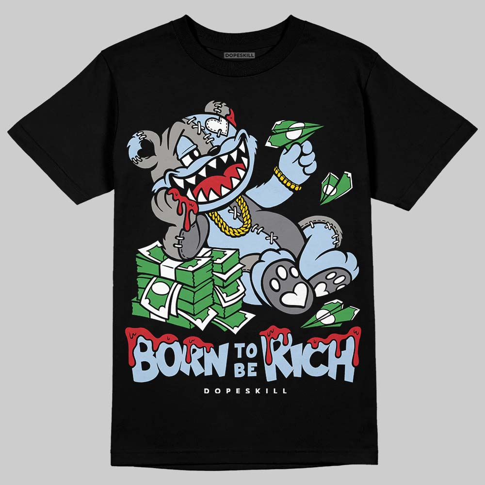 New Balance Abzorb 2000 “Silver/Blue” DopeSkill T-Shirt Born To Be Rich Graphic Streetwear - Black