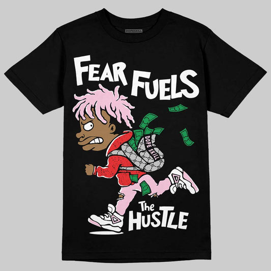 Awake NY x Air Jordan 5 Arctic Pink DopeSkill T-Shirt Fear Fuels The Hustle Graphic Streetwear - Black