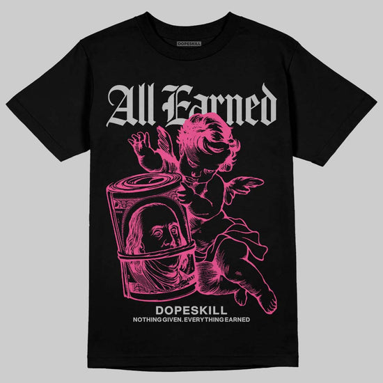 Asics Gel-1130 Pink Glo/ Black DopeSkill T-Shirt All Earned Graphic Streetwear - black