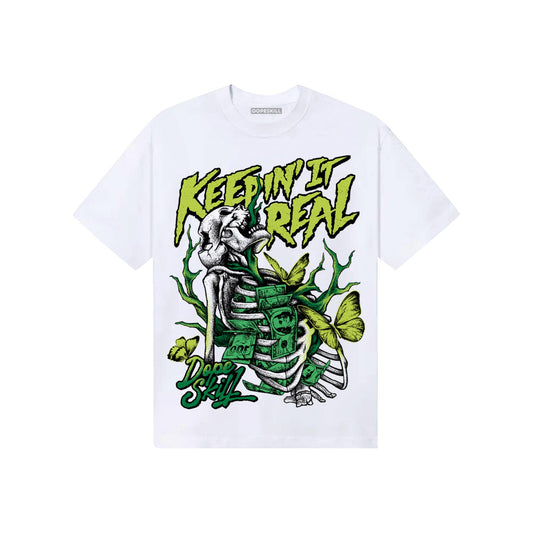 Green Sneakers DopeSkill T-Shirt Keepin' It Real Graphic Streetwear - White