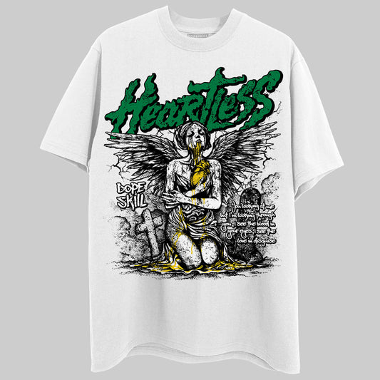 Green Sneakers DopeSkill T-Shirt Heartless Graphic Streetwear - White