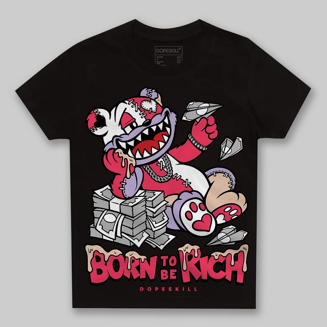 Jordan 5 Low “Peanut Butter Jelly” DopeSkill Toddler Kids T-shirt Born To Be Rich Graphic Streetwear - Black