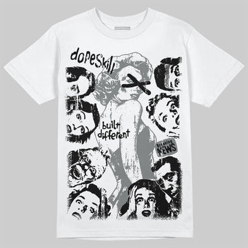 Jordan 9 Cool Grey DopeSkill T-Shirt Built Different Graphic Streetwear - White