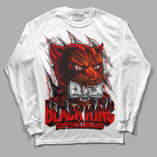 Jordan 12 “Cherry” DopeSkill Long Sleeve T-Shirt Black King Graphic Streetwear - White